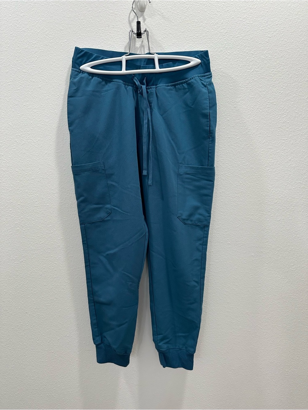 Mandala petite xs Teal blue Drawstring Jogger scrub Pants - Picture 1 of 3